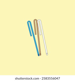 Colorful straw vector illustration. Drinking tube equipment