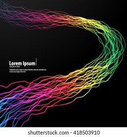 Colorful Strings Layout/Design Cover Background