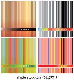 colorful stripe abstract background vector eps10 (4 types)