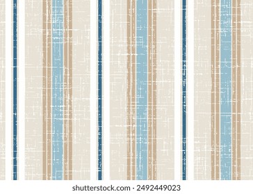 Colorful stripe fabric textured grey background, Fashion pattern textile design background.orange, blue colorful striped pattern on linen fabric texture