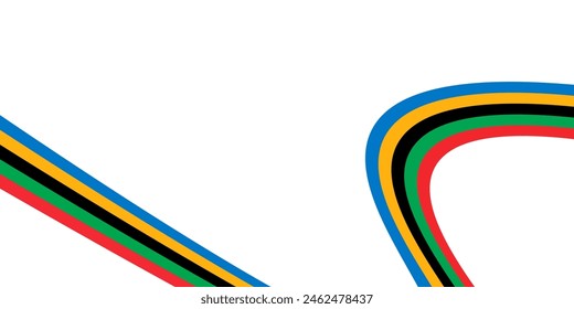 Colorful stripe lines, olympic games background with copy space for text. Vector illustration