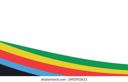 Colorful stripe lines, olympic games background with copy space for text