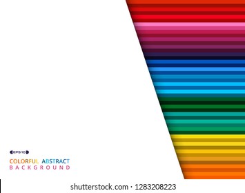 Colorful stripe lines pattern with clear white space of text. vector eps10