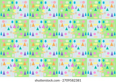 Colorful stripe pattern from mixed geometric shape on background,basic and modern design.