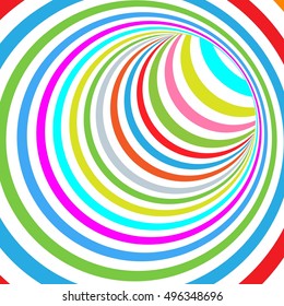 Colorful Striped Abstract Tunnel