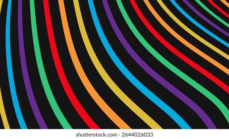 A colorful striped background. Bright distorted stripes texture. Fun abstract creative backdrop.