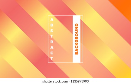 Colorful Striped Background with Glow Effect. Abstract Minimal Design with Trendy Gradient in Red and Yellow Colors. Eps10 Vector. Placard with Lines Grid. Bright Striped Background in Modern Style.