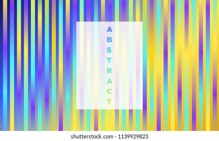 Colorful Striped Background with Glow Effect. Abstract Minimal Design with Trendy Gradient in Blue and Yellow Colors. Eps10 Vector. Placard with Lines Grid. Bright Striped Background in Modern Style.