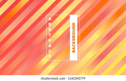 Colorful Striped Background with Glow Effect. Abstract Minimal Design with Trendy Gradient in Red and Yellow Colors. Eps10 Vector. Placard with Lines Grid. Bright Striped Background in Modern Style.
