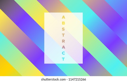 Colorful Striped Background with Glow Effect. Abstract Minimal Design with Trendy Gradient in Blue and Yellow Colors. Eps10 Vector. Placard with Lines Grid. Bright Striped Background in Modern Style.