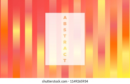 Colorful Striped Background with Glow Effect. Abstract Minimal Design with Trendy Gradient in Red and Yellow Colors. Eps10 Vector. Placard with Lines Grid. Bright Striped Background in Modern Style.