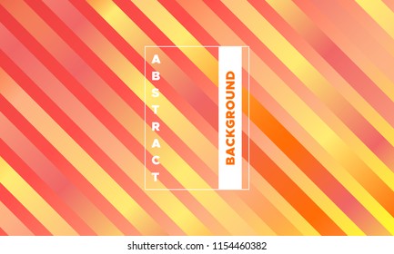 Colorful Striped Background with Glow Effect. Abstract Minimal Design with Trendy Gradient in Red and Yellow Colors. Eps10 Vector. Placard with Lines Grid. Bright Striped Background in Modern Style.