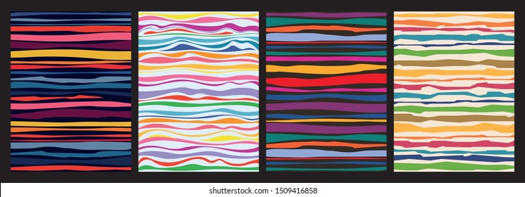 Colorful Striped Background Set, Bright Color Backdrops