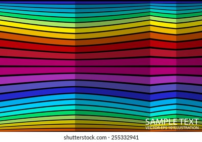 Colorful striped background vector illustration - Vector striped color abstract background  template