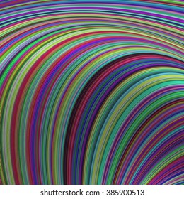 Colorful striped curves - abstract fractal design background