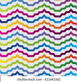 Colorful of striped geometric zigzag pattern