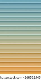 Fundo de gradiente listrado colorido misturando verde azul suave com tons alaranjados quentes, linhas em relevo suaves formando um design geométrico moderno para arte digital e projetos criativos