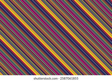 Colorful striped pattern with retro vibes. Seamless design ideal for textile, wallpaper, or modern abstract backgrounds. Perfect for creative vector artwork and trendy decoration.