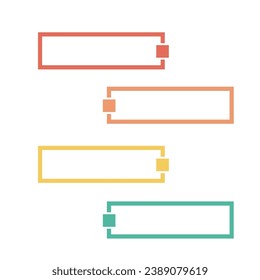 colorful striped ppt element vector