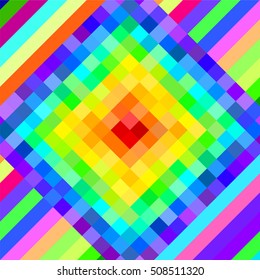 Colorful striped and rhombs abstract background. Vector illustration eps10