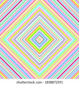 Colorful striped seamles rhomb pattern background.