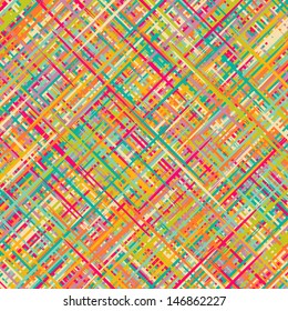 Colorful Striped Seamless Pattern.  Canvas texture.  Vector illustration.