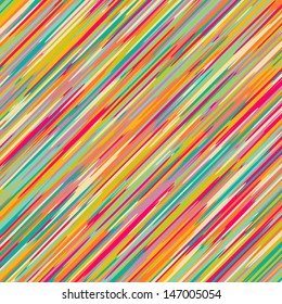 Colorful Striped Seamless Pattern.  Canvas texture.  Vector illustration.