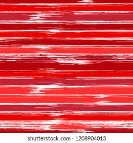 Colorful striped seamless pattern with hand drawn brush strokes.