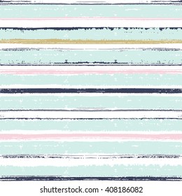 Colorful striped seamless pattern, vintage scribble background. Hand drawn stripes motif. Horizontal brush strokes repeating vector texture. For wrapping paper, wallpaper, fabric, textile
