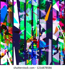 Colorful striped seamless texture with triangles. Abstract vector background for web page, banners backdrop, fabric, home decor, wrapping