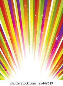 colorful striped straburst