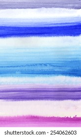 Colorful striped watercolor background, vector.