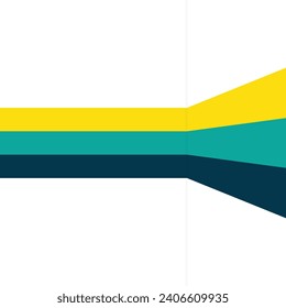 Colorful stripes with 3 d dimensional effect isolated on white for your business info-graphic.