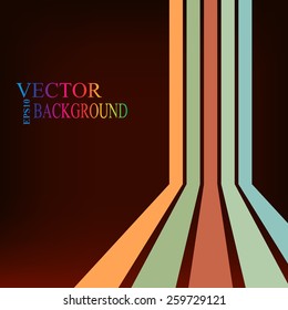 Colorful stripes with 3 d dimensional effect isolated on white for your business info-graphic.
