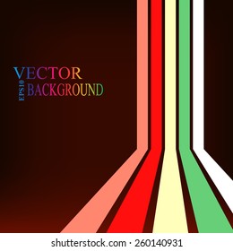 Colorful stripes with 3 d dimensional effect isolated on black.