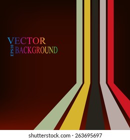 Colorful stripes with 3 d dimensional effect isolated on black.