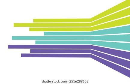 Rayas de colores con efecto dimensional 3D aislado en blanco y negro para su negocio infografía.