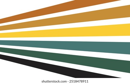 Colorful stripes with 3d dimensional effect isolated on white and black for your business info-graphic.