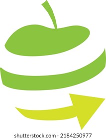 Una franja colorida de manzana