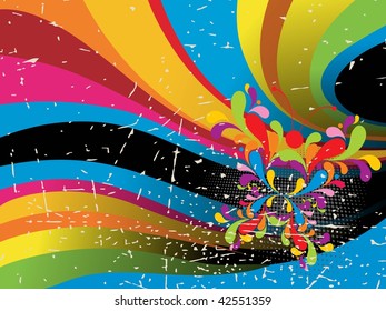colorful stripes background with creative artwork pattern butterfly