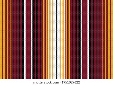 Colorful stripes background. Mexican blanket vector seamless pattern. Serape design. Ornament for Cinco de Mayo fiesta decor. Ethnic boho fabric illustration. Western decor style.