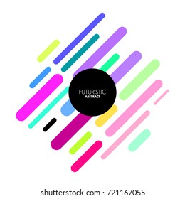 Colorful stripes background vector with text