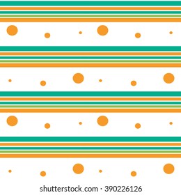 colorful stripes and circles seamless vector pattern background illustration