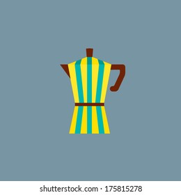 Colorful Stripes Coffee Pot