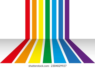 colorful stripes dimensional effect. Cover concept. Gradient rainbow pattern. Vector illustration.