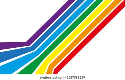 Efecto dimensional de rayas de colores. Concepto de cubierta. Patrón de arco iris degradado. Diseño moderno