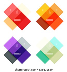 Colorful stripes infographic templates set. Geometric business abstract backgrounds for workflow layout, diagram, number options or web design