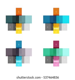 Colorful stripes infographic templates set. Geometric business abstract backgrounds for workflow layout, diagram, number options or web design