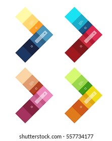 Colorful stripes infographic templates set. Geometric business abstract backgrounds for workflow layout, diagram, number options or web design