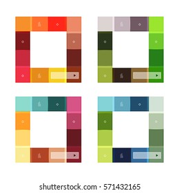 Colorful stripes infographic templates set. Geometric business abstract backgrounds for workflow layout, diagram, number options or web design